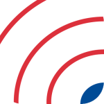 App-Symbol hessenWarn App-Symbol mit roten konzentrischen Kreisen auf weißem Hintergrund und blauem Element unten rechts