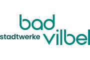 Logo der Stadtwerke Bad Vilbel, mit dem Schriftzug 'Stadtwerke Bad Vilbel' in grüner Schrift
