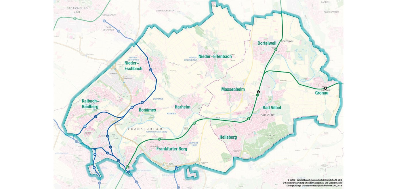 frankfurt am main nach bad vilbel